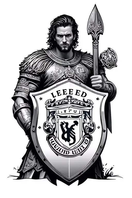 Warrior With Shield Leeds United Logo