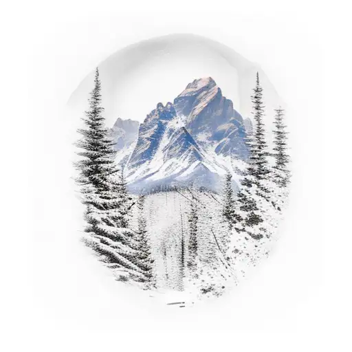 Ski Person With Mountain Tatra Behind