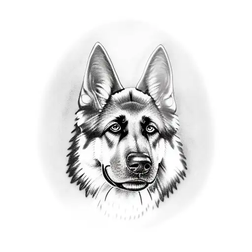 German Shepard Side Profile