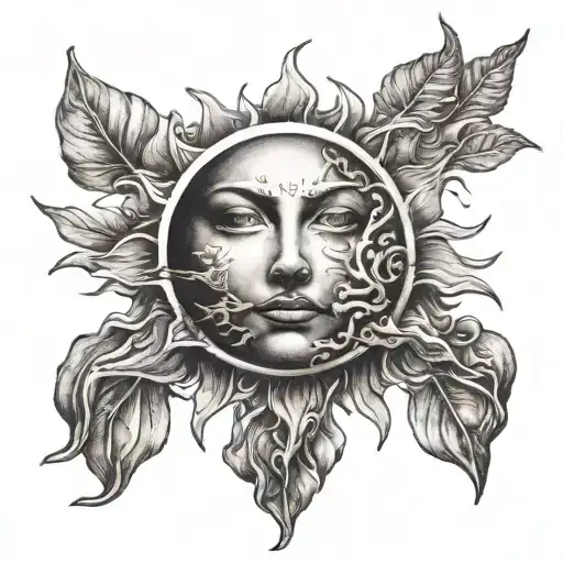 Sun Rising With Face