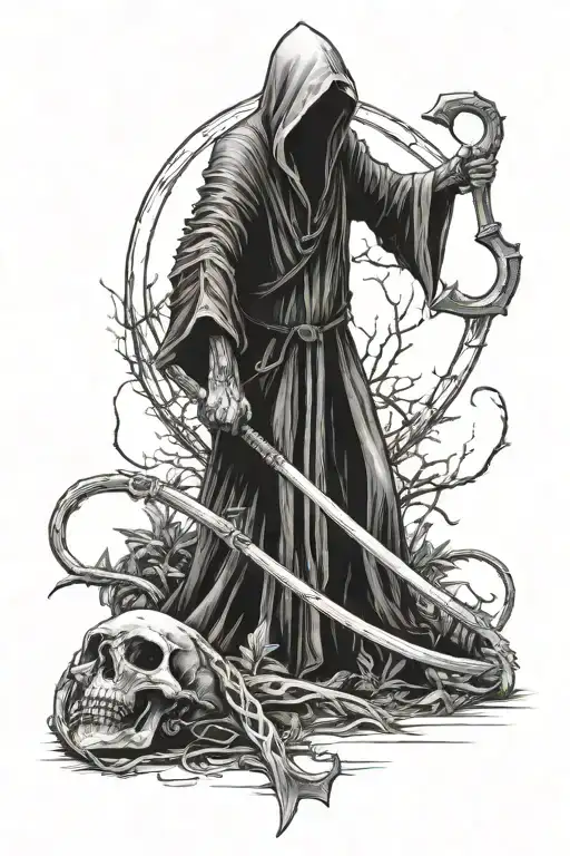 Reaper Holding A Scythe