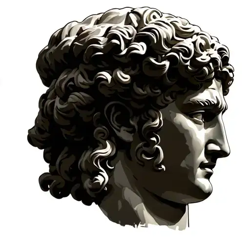 Ancient Greek Statue Head Bust Sculpture