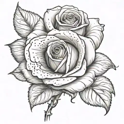 Rose With Blondie As The Stem Wrapped