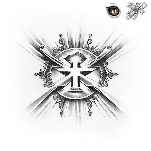 Cross With Jesus Eye