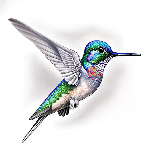 A Beautiful Unique Realistic And Detailed Hummingbird