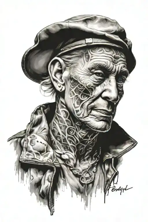 Face Portrait Tattoo Of The Client's