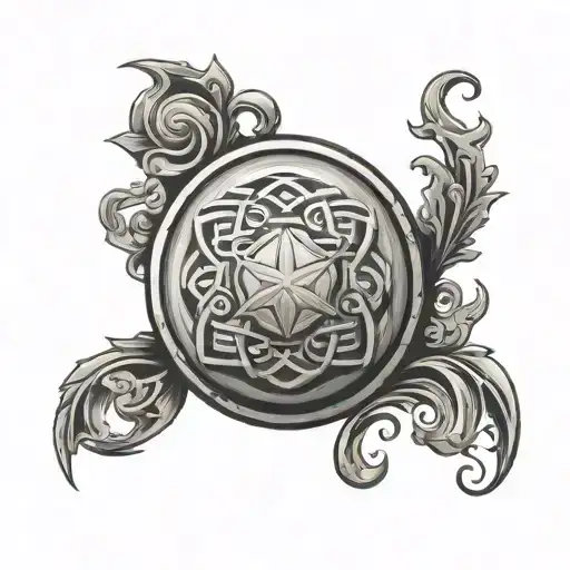 Traditional Celtic Oval Shield