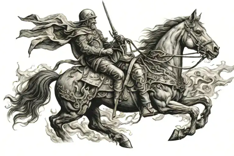 Death Riding Horse Based On Gustave Dore Arts