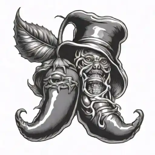 A Chilli Pepeer In Love With A Tomatto