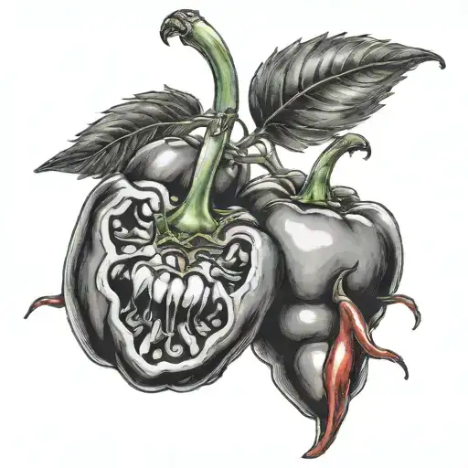 A Chilli Pepeer In Love With A Tomato