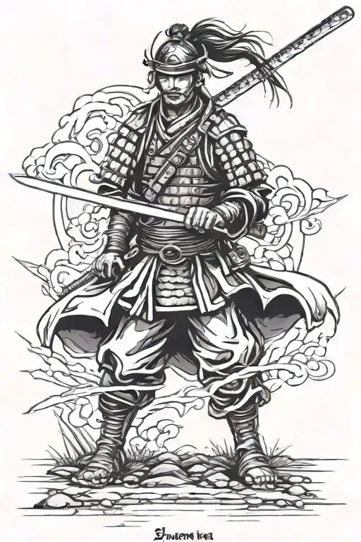 Samurai Katana Stuck In The Ground