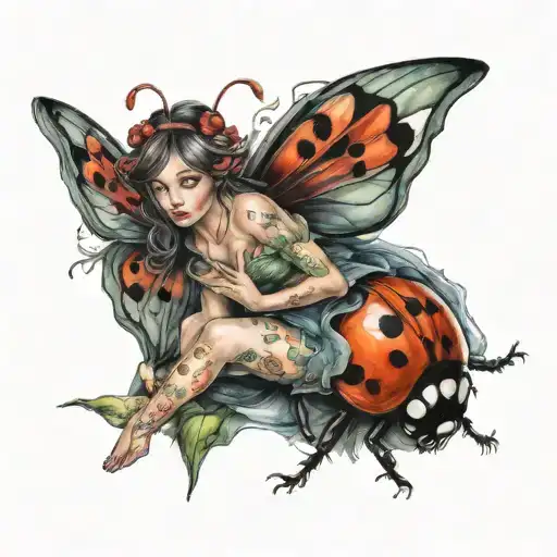 Fairy With The Colors Of A Ladybug