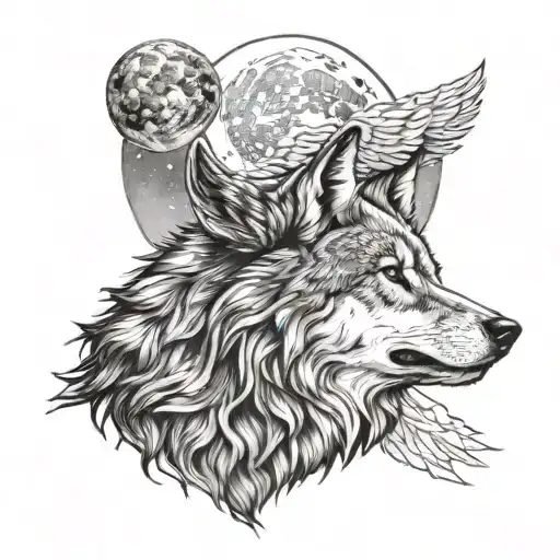 Wolf Howling At The Moon