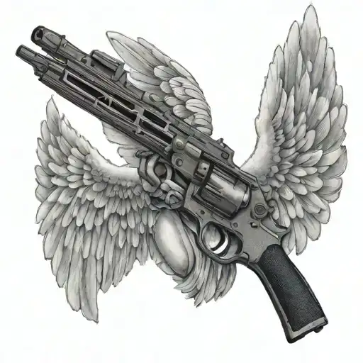 Angel With Wings And A Gun