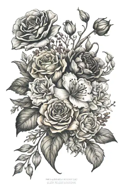 Bouquet Of Birth Flowers February March April September October November