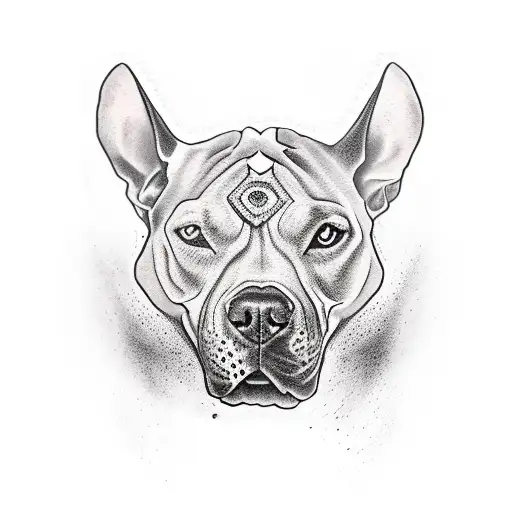 Ace Of Spades And Pit Bull Head Combined