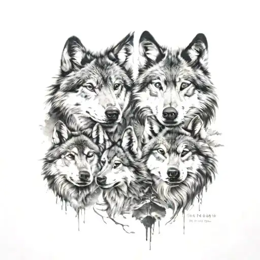 Seven Member Family Wolf