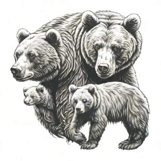 Seven Member Family Bear