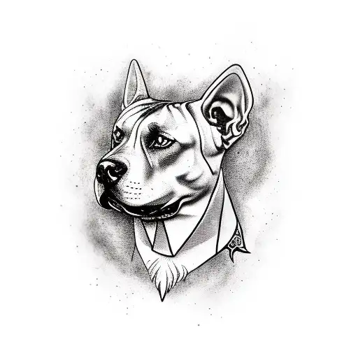 Ace Of Spades And Pit Bull Head Combined