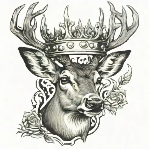 Deer Inside Kings Crown