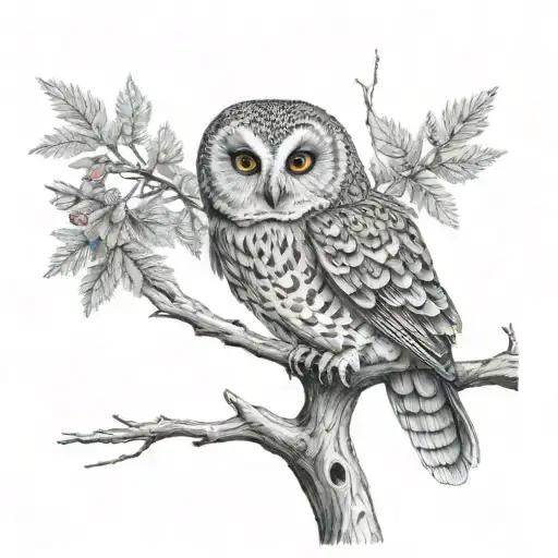 Small Owl On A Branch