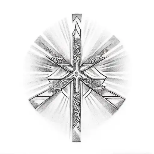 Pigeon And A Christian Cross