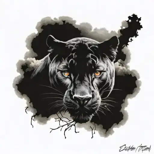 Black Panther With Clouds Around It And The Roman Numeral For May 28Th 2005