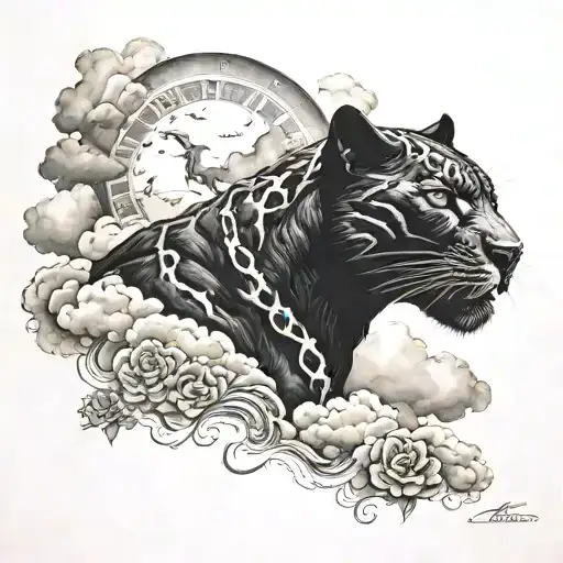 Black Panther With Clouds Around It And The Roman Numeral May 28Th 2005