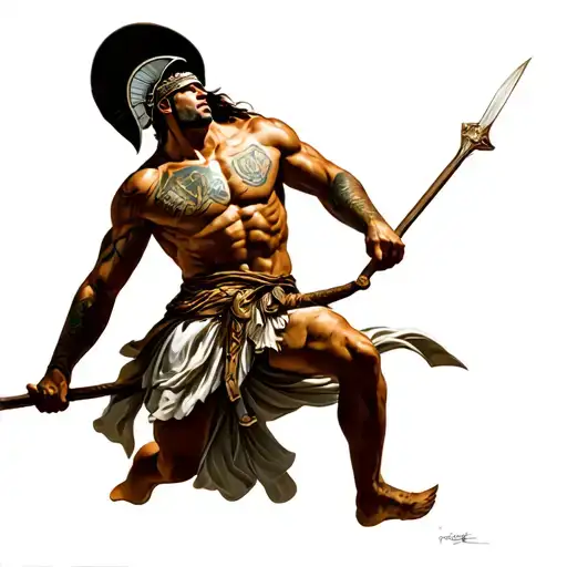 Sprinting Ancient Greek Spartan