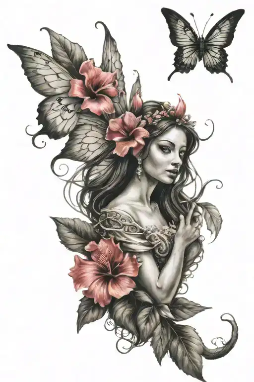 Fairy With Hibiscus Flower