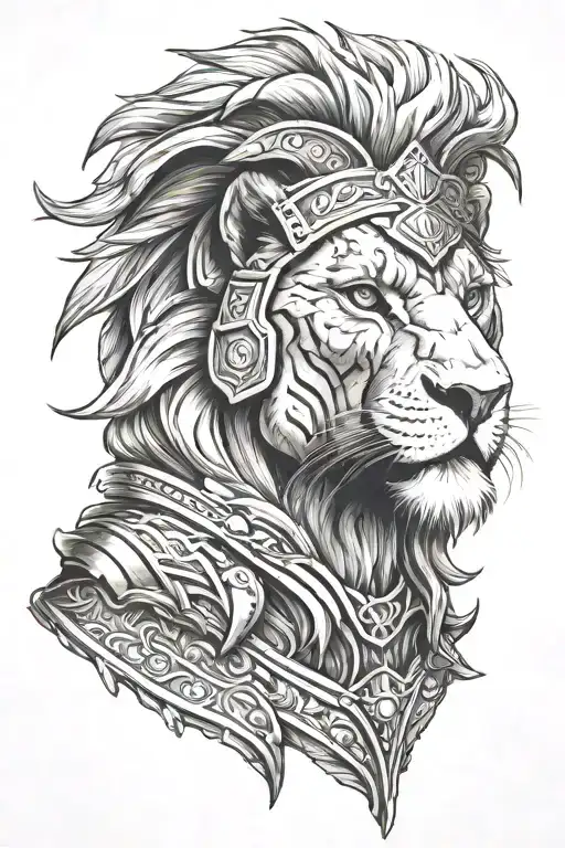 Spartan Warrior Lion