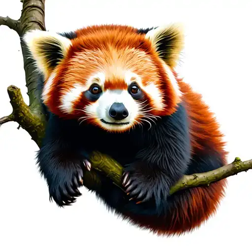Red Panda Laying On A Branch
