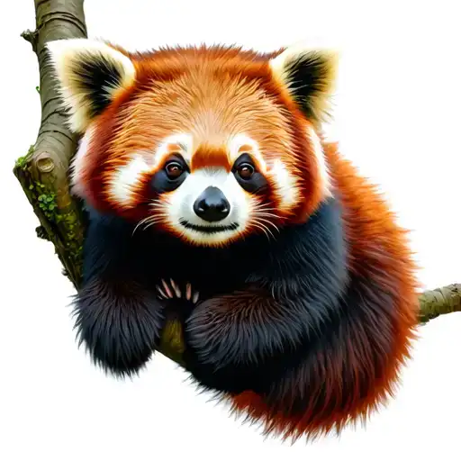 Red Panda Laying On A Branch