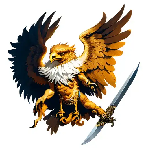 Griffin Holding The Sword