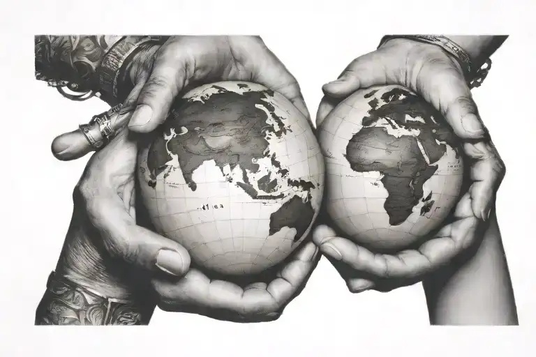 Hands Holding A Globe