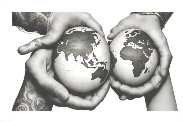 Hands Holding A Globe