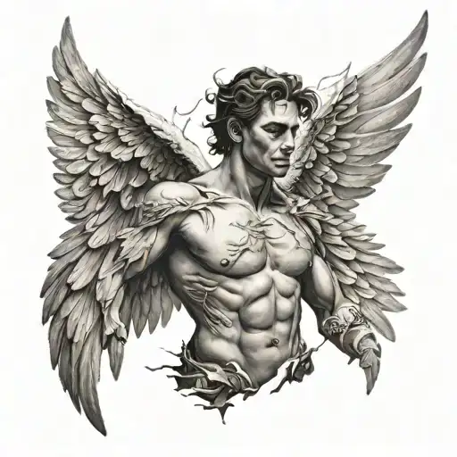 Broken Wings Angel Man