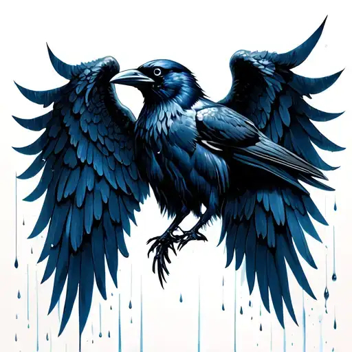Raven Wings Incorporating Sun And Rain