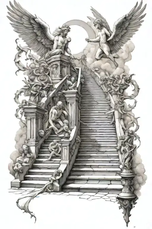 Stairway To Heaven With Angels Vs Demons
