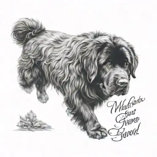 Newfoundland Dog With Visions In His Eyes