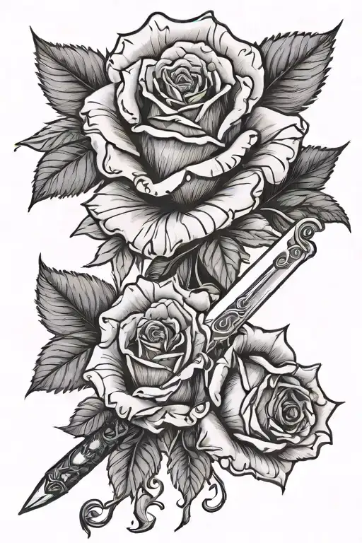 Rose And Knife