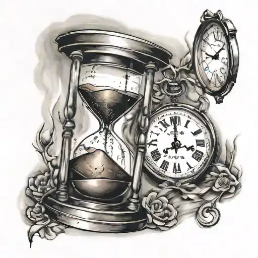Time Is A Thief With Hourglass Filled