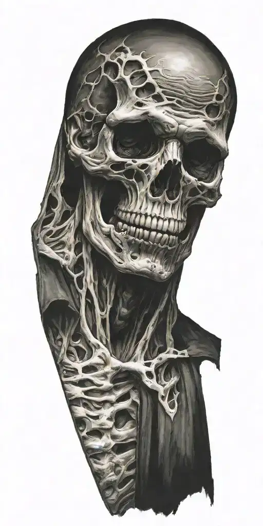 The Death In Black Clothes Standing