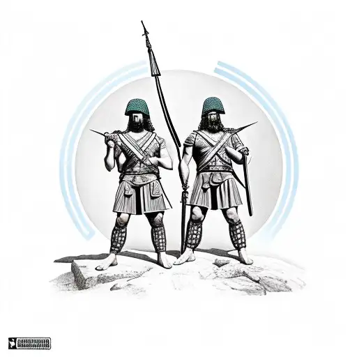 A Greek Soldier Fighting A Celtic Soldier