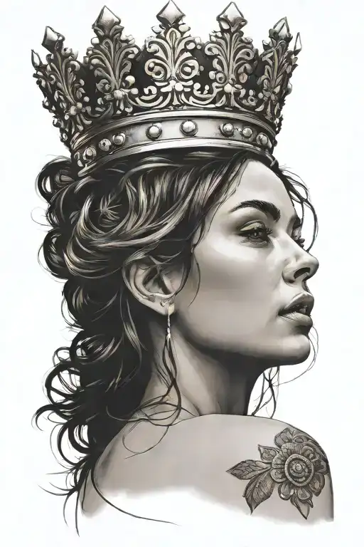 Woman Face With Crown