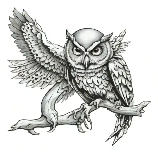 Metal Guy With Owl On Shoulder