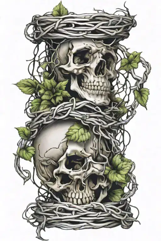 Vine And Barb Wire Wrapped