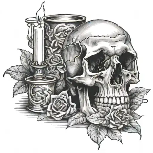 Skull And Candels