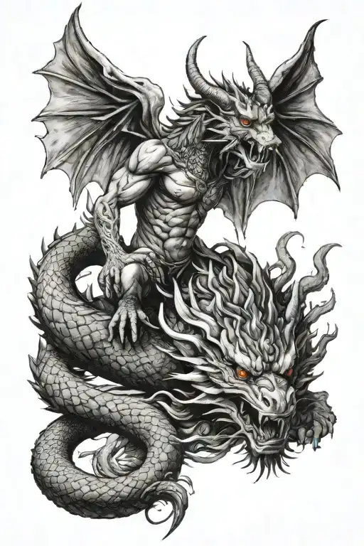 Fallen Angel And Chinese Dragon