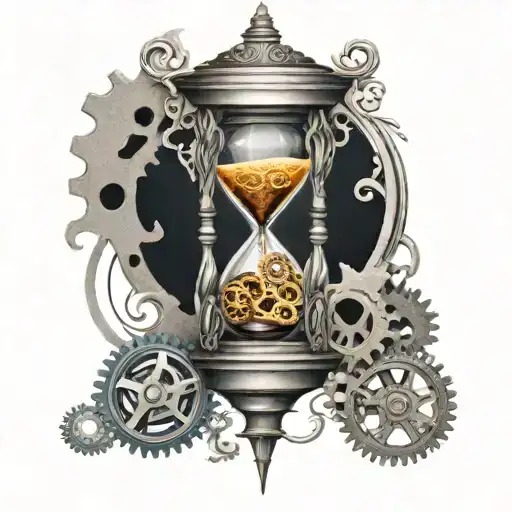Hourglass With Gears